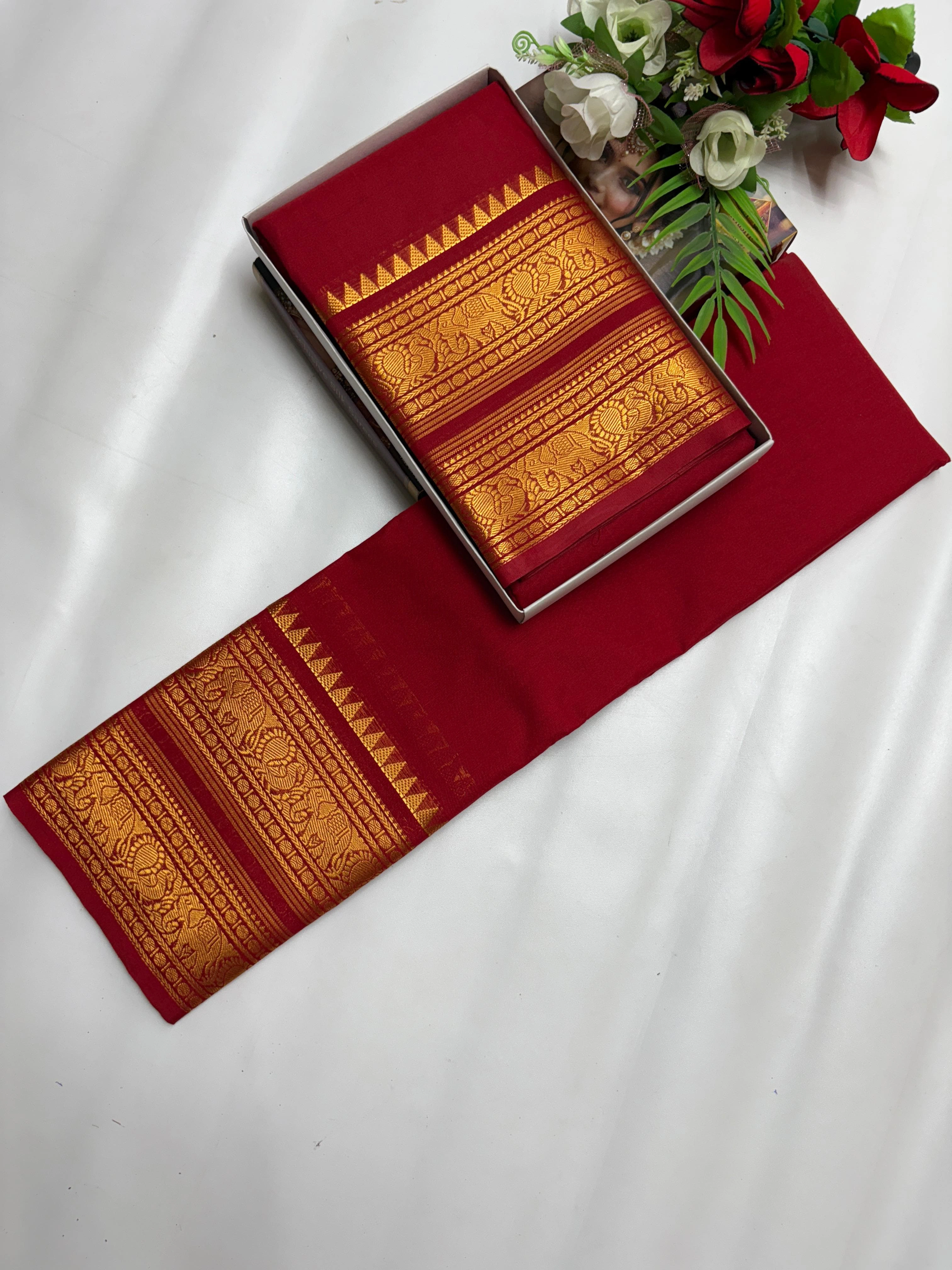 Royal Blue Kanchi Cotton Saree